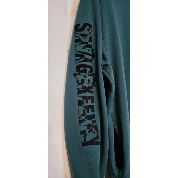 Savage X Fenty Hooded Jumpsuit Pajamas One Piece Lounge Sleep Rihanna XL Green - Picture 3 of 7